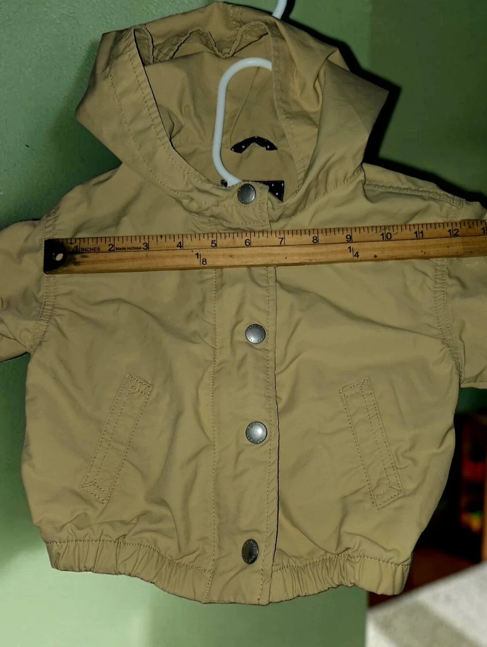 Vintage Baby Gap Hooded Windbreaker Jacket in Khaki